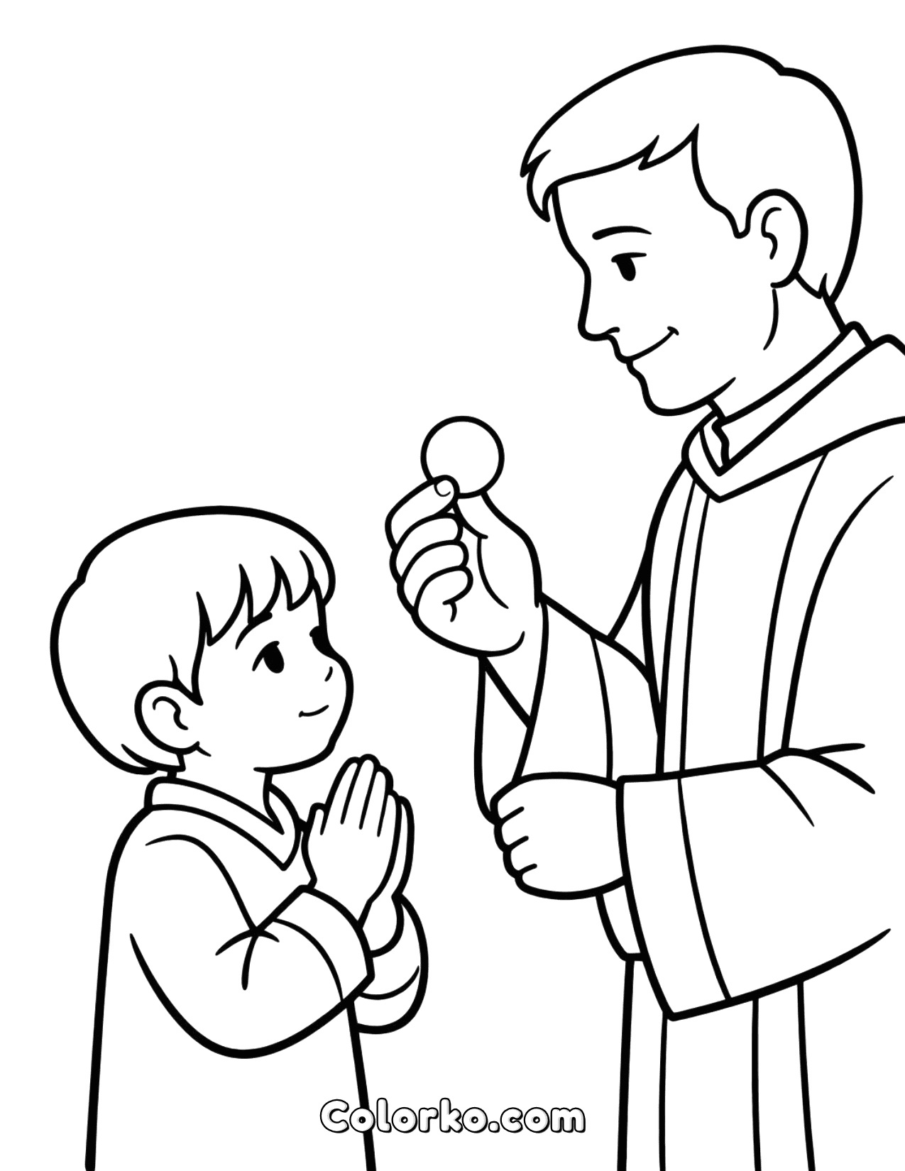Holy Communion Coloring Pages For Kids