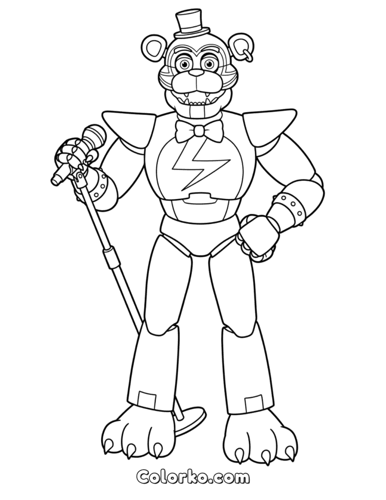 Colorko Free Five Nights at Freddy's Coloring Pages | Colorko