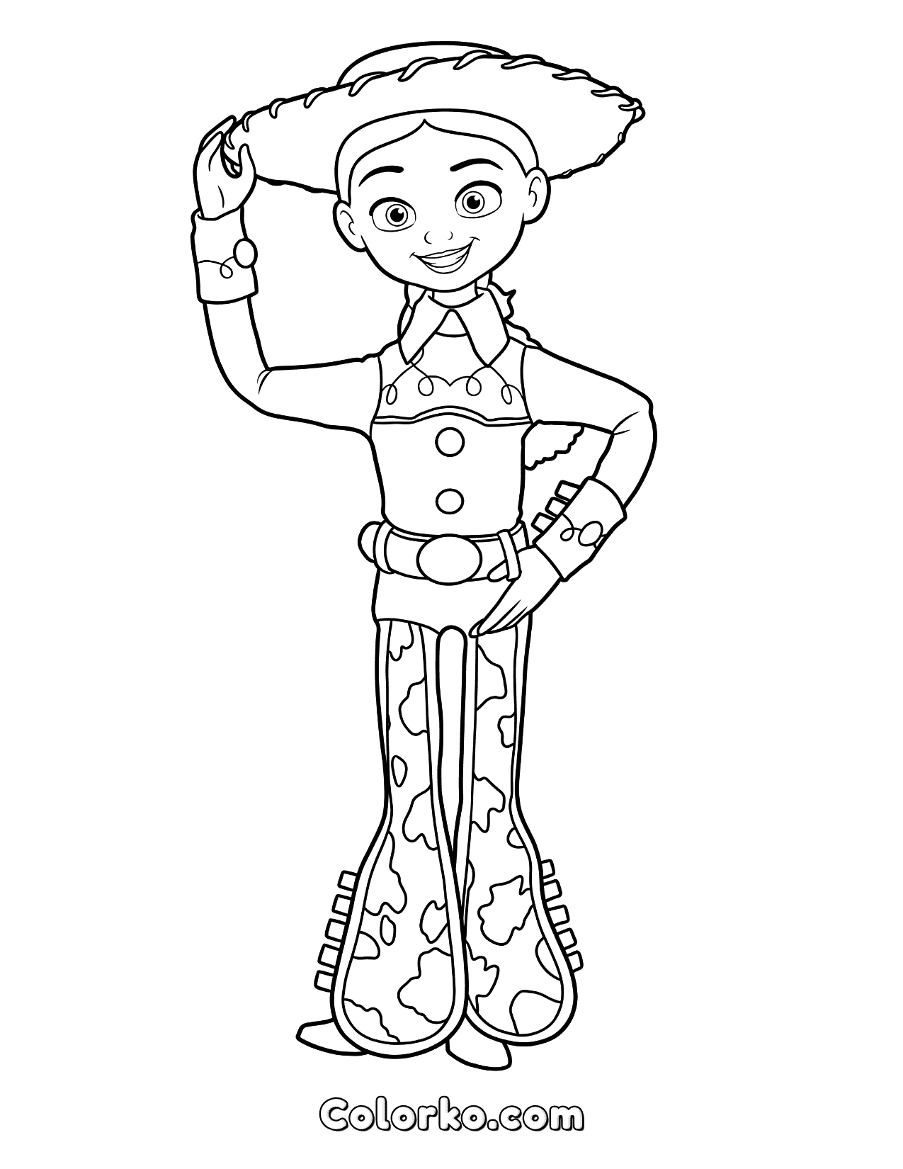 Colorko Free Jessie Coloring Page — Toy Story | Colorko