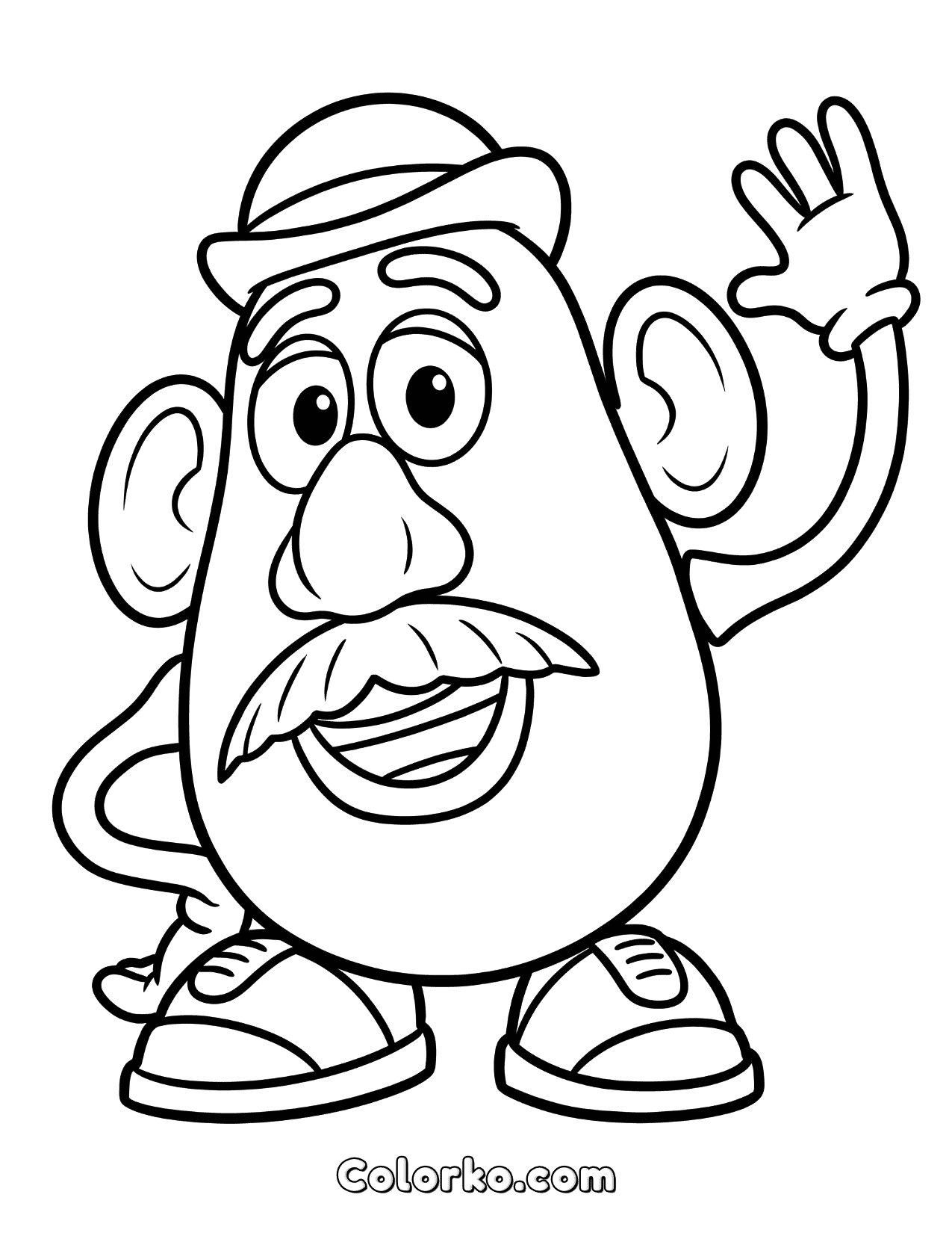 Colorko Free Mr. Potato Head Coloring Page | Colorko