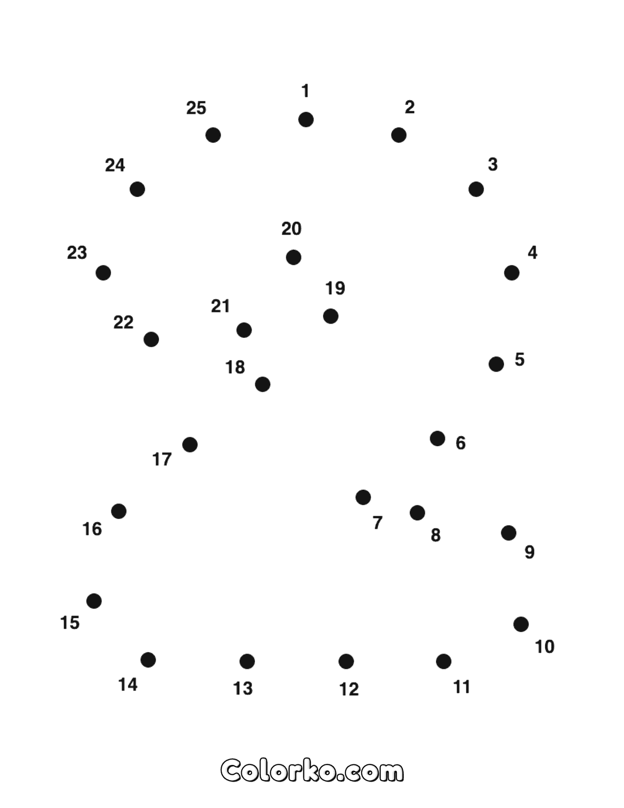 Colorko Number 2 Dot-to-Dot Coloring Page — Free Printable | Colorko