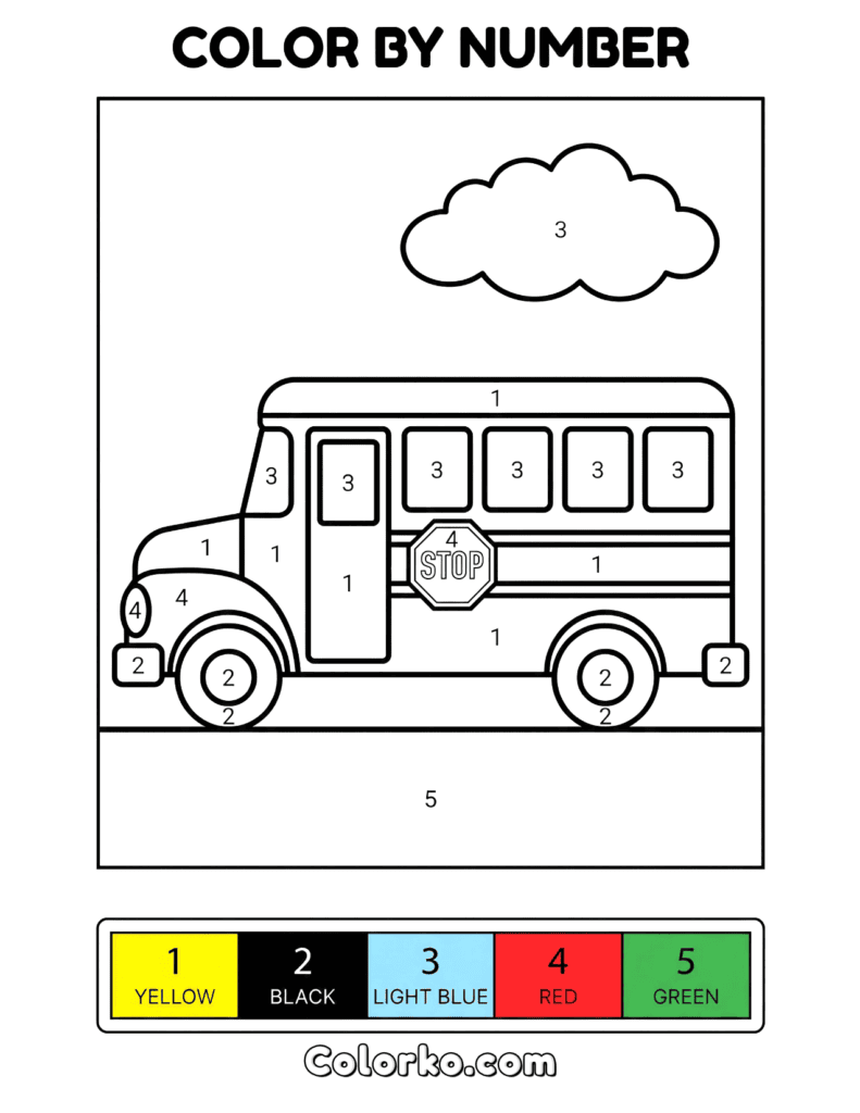 Free Color by Number Printables for Kids — Easy to Hard